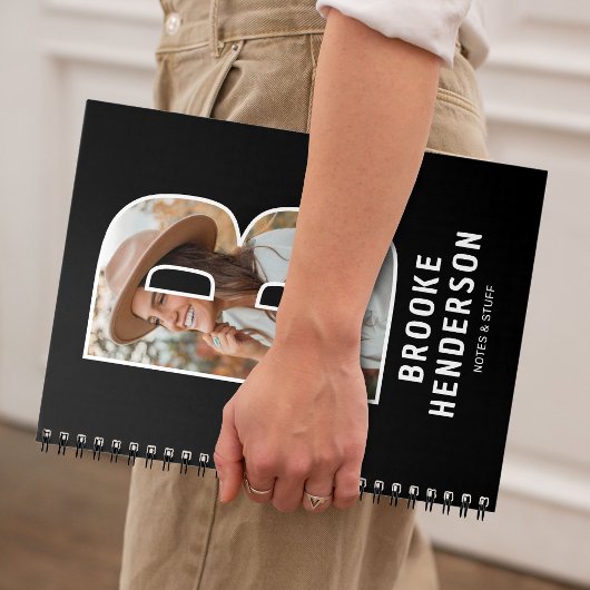 Personalisiertes Foto-Monogramm-Notizbuch Notizblock