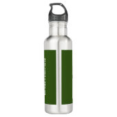 Personalisiertes Foto Monogramm SPORTS FARN Grün Edelstahlflasche (Rückseite)