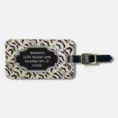 Personalisiertes Foto Mustache Muster Gepäckmarke Gepäckanhänger (Vorderseite horizontal)