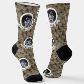 Personalisiertes Foto-Mustergeschenk für Papa Socken (Gewinkelt)