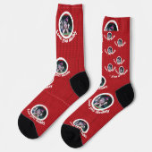 Personalisiertes Foto-Mustergeschenk für Papageiso Socken (Linkes Detail)