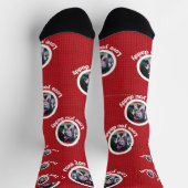 Personalisiertes Foto-Mustergeschenk für Papageiso Socken (Oben)