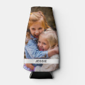 Personalisiertes Foto & Name Bierflasche Cooler Flaschenkühler (Vorderseite)