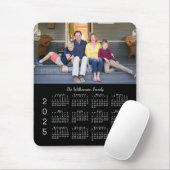 Personalisiertes Foto Name Black 2025 Kalender Mousepad (Mit Mouse)