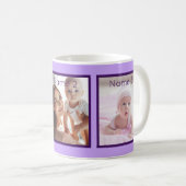Personalisiertes Foto Name Lilac Violet Elegante N Kaffeetasse (VorderseiteRechts)