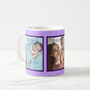 Personalisiertes Foto Name Lilac Violet Elegante N Kaffeetasse