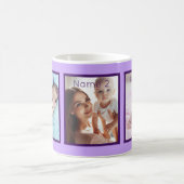 Personalisiertes Foto Name Lilac Violet Elegante N Kaffeetasse (Mittel)