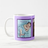 Personalisiertes Foto Name Lilac Violet Elegante N Kaffeetasse (Links)