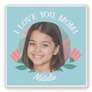 Personalisiertes Foto Name Muttertag I Liebe Sie Aufkleber
