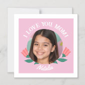 Personalisiertes Foto Name Muttertag I Liebe Sie Magneteinladung (Vorderseite)