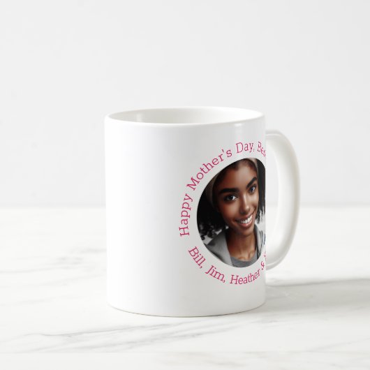 Personalisiertes Foto Name Muttertag Ruby Kaffeetasse (VorderseiteRechts)