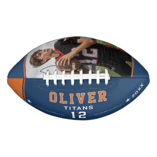 Personalisiertes Foto Name Nummer Team Geschenk Football