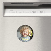 Personalisiertes Foto, Name und Alter Kühlschrank Magnet (In Situ (Geschirrspüler))