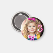 Personalisiertes Foto, Name und Alter Kühlschrank Magnet (Vorderseite/Rückseite)