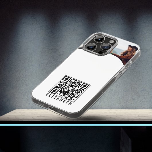 Personalisiertes Foto, Name und QR-Code Telefoncas Case-Mate iPhone Hülle