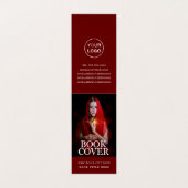 Personalisiertes Foto, neue Buchwerbung des Autors Visitenkarten (Innenseite Aufgefaltet)