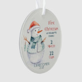 Personalisiertes Foto Neue Eltern Erste Weihnachte Ornament (Vorderseite)
