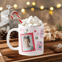 Personalisiertes Foto | Niedliches Rosa Fan La Jumbo-Tasse