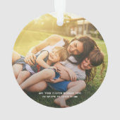 Personalisiertes Foto Nutcracker Oma Weihnachten Ornament (Rückseite)