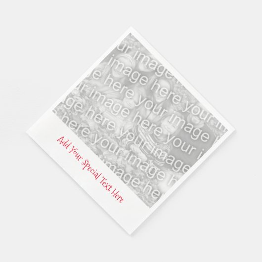 Personalisiertes Foto oder Bild Ihres Textes Napki Serviette (Ecke)
