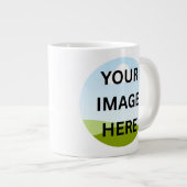Personalisiertes Foto oder Logo | Maßgeschneiderte Jumbo-Tasse (Vorderseite Rechts)