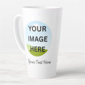 Personalisiertes Foto oder Logo | Maßgeschneiderte Milchtasse (Linke Ecke)