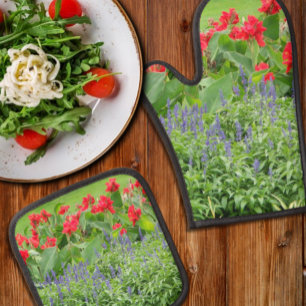 Personalisiertes Foto Ofenhandschuh & Topflappen-Set