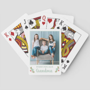 Personalisiertes Foto Oma Spielkarten