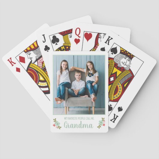 Personalisiertes Foto Oma Spielkarten (Rückseite)