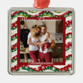 Personalisiertes Foto Ornament Aus Metall (Vorne)