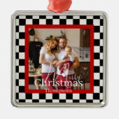 Personalisiertes Foto Ornament Aus Metall (Vorne)