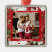 Personalisiertes Foto Ornament Aus Metall (Vorne)