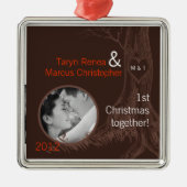 Personalisiertes Foto Ornament Aus Metall (Vorne)