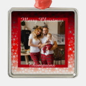 Personalisiertes Foto Ornament Aus Metall (Vorne)