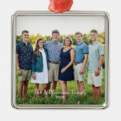 Personalisiertes Foto Ornament Aus Metall (Vorne)