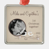 Personalisiertes Foto Ornament Hochzeit Birds Brid (Vorne)