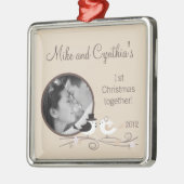 Personalisiertes Foto Ornament Hochzeit Birds Brid (Links)