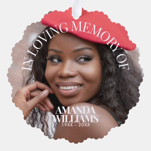 Personalisiertes Foto Ornament Karte (Rückseite)