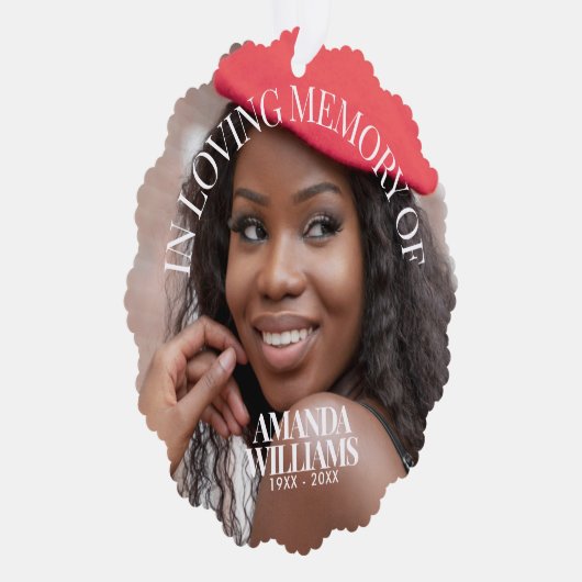 Personalisiertes Foto Ornament Karte (Rechts)