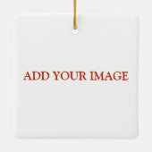 Personalisiertes Foto Ornament mit Schneeflocken (Rückseite)