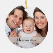 Personalisiertes Foto Ornament mit Text (Hinten)