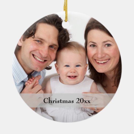 Personalisiertes Foto Ornament mit Text (Hinten)