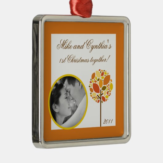 Personalisiertes Foto Ornament Moderner Baum (Rechts)