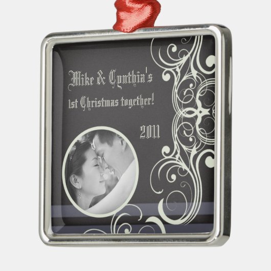 Personalisiertes Foto Ornament Schwarze Krawatte A (Links)