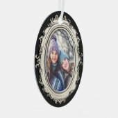 Personalisiertes Foto-Oval Ornament Aus Metall (Vorderseite Rechts)