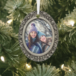 Personalisiertes Foto-Oval Ornament Aus Metall