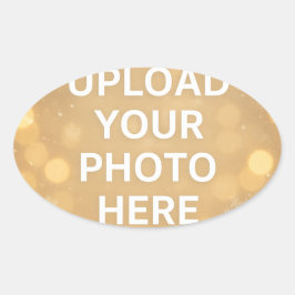 Personalisiertes Foto Ovaler Aufkleber