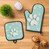 Personalisiertes Foto Oven Mitt Set (Oben Unten)