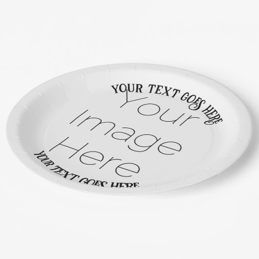 personalisiertes Foto Pappteller (Schrägansicht)