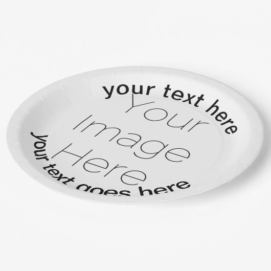 personalisiertes Foto Pappteller (Schrägansicht)